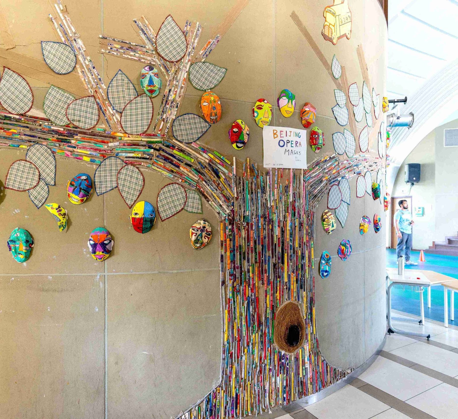 a tree made out of creative art pieces