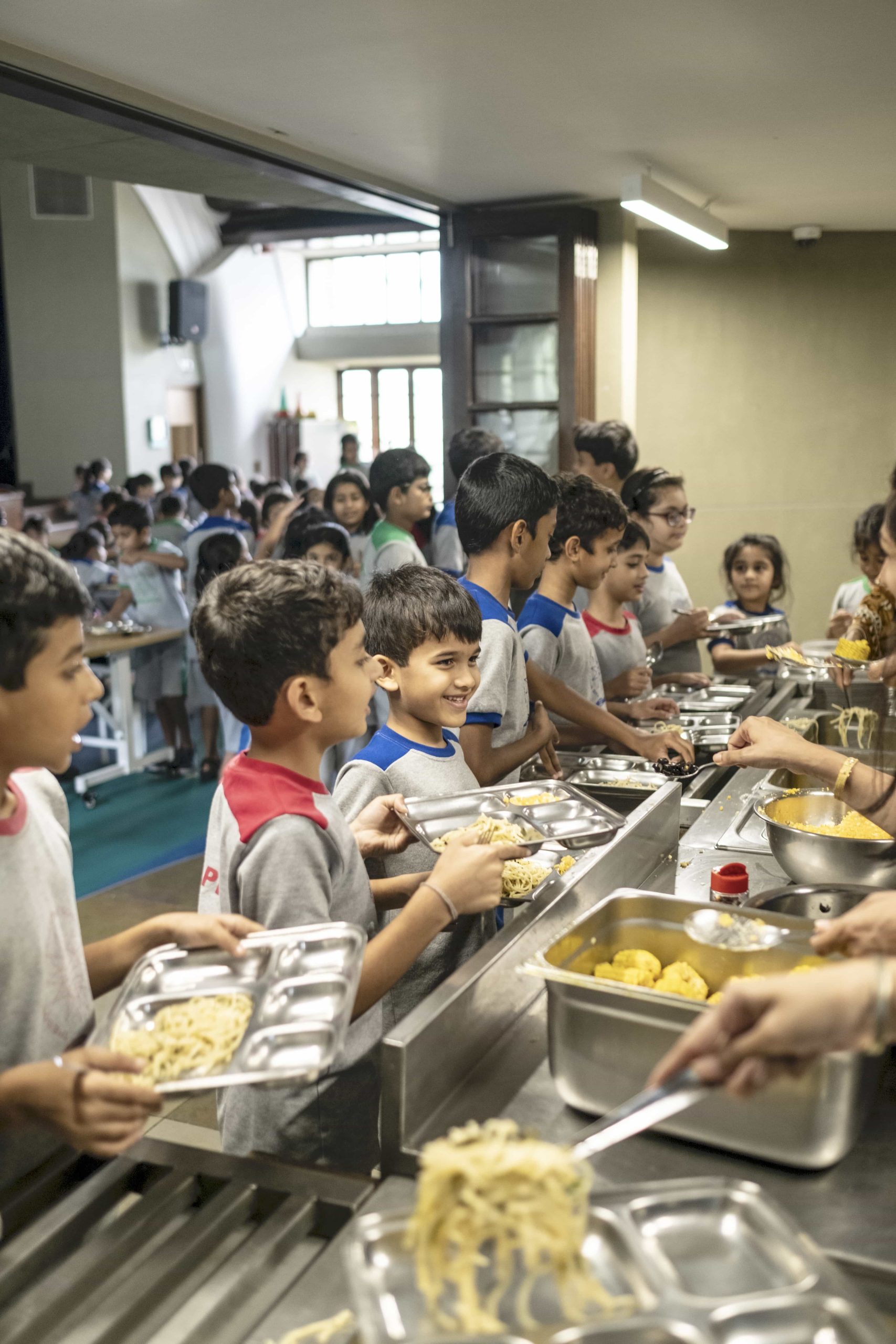 food is being served to kids