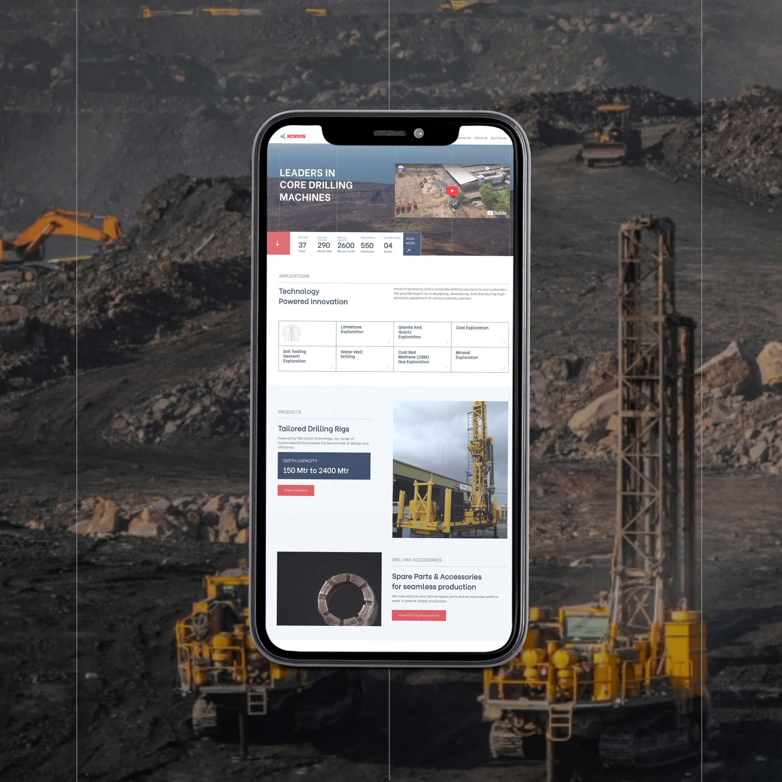 kores engineering custom website